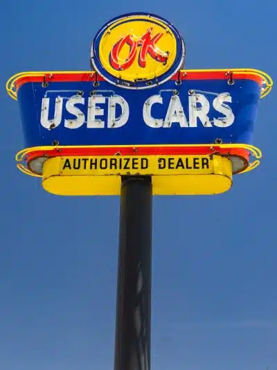 ok used cars signage